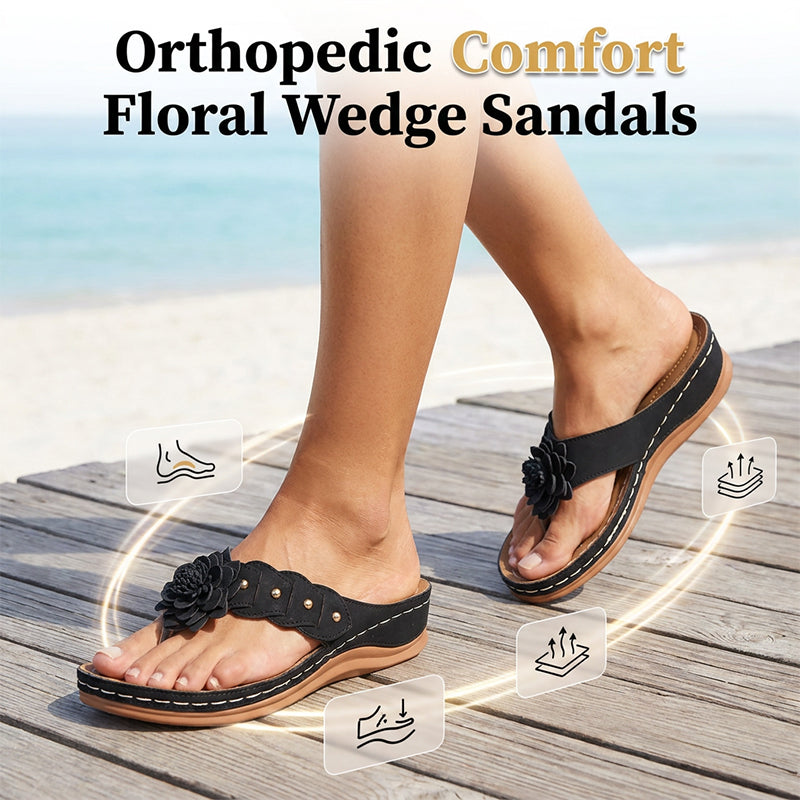 🌷Women's Floral Thong Sandals with Arch Support 🌸 Lightweight, Stylish & Unbelievably Comfy