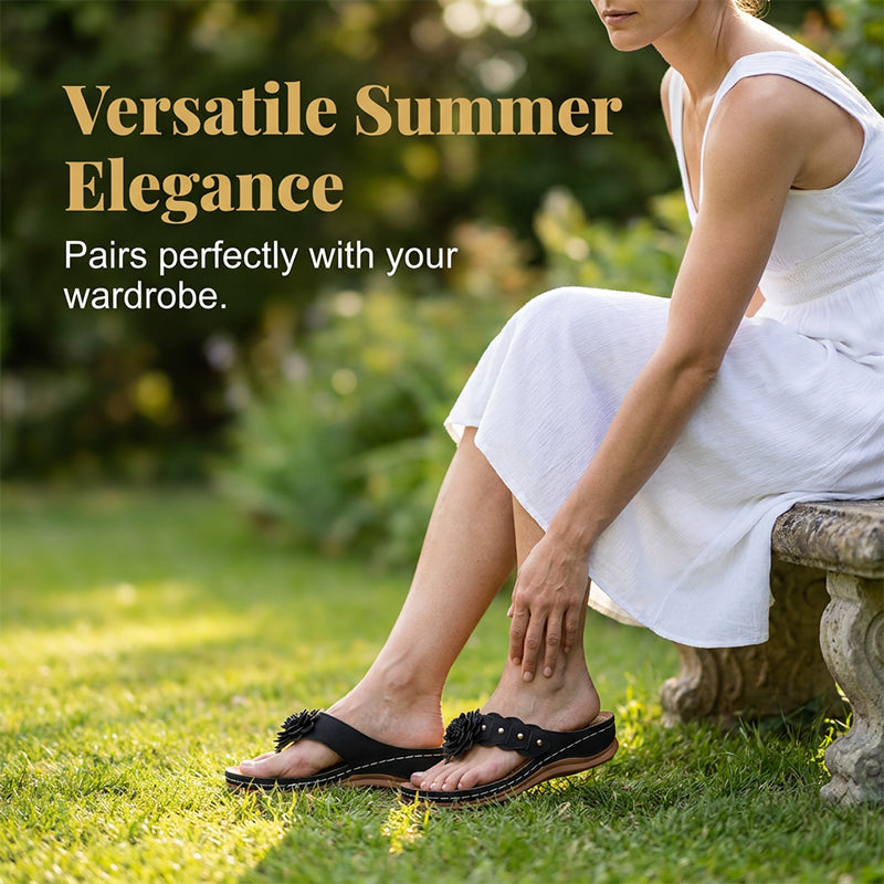 🌷Women's Floral Thong Sandals with Arch Support 🌸 Lightweight, Stylish & Unbelievably Comfy