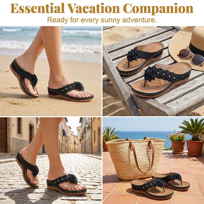 🌷Women's Floral Thong Sandals with Arch Support 🌸 Lightweight, Stylish & Unbelievably Comfy