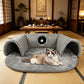 🐱 50% OFF NOW! 🛏️ Plush 2-in-1 Cat Tunnel Bed – Collapsible, scratch-resistant & cozy – combines hideaway tunnel with soft sleeping pad – perfect for play, rest & pouncing 🐾