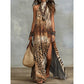 Women's Sleeveless Floral Print Flowy Maxi Dress