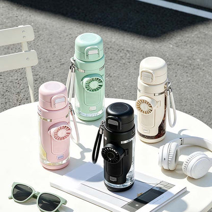 Portable Cooling Fan Water Bottle