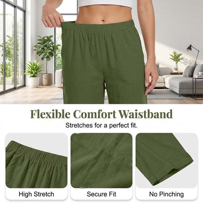 🔥New Arrivals & Special Offers-Women's Relaxed Fit Solid Short Sleeve Top and Shorts Set
