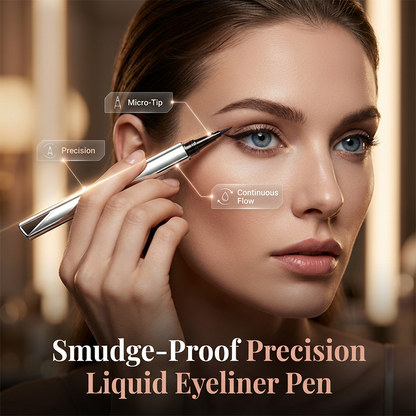 🖊️Buy 1 + 1 FREE✨Precision Liquid Eyeliner – Waterproof, Smudge-Proof, Micro-Fine Tip 👁️