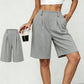 Women's Casual High-Waist Pleated Shorts