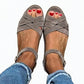 ☀️👡Step Into Summer In Style - Women's Hollow-Out Flat Sandals with Adjustable Buckle
