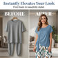 👗50% OFF NOW!  🔥 Women's Side-Tie Top & Patterned Pants Set