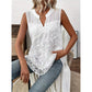 ✨ 50% OFF! ✨ Women’s Chic Floral Lace Sleeveless Shirt