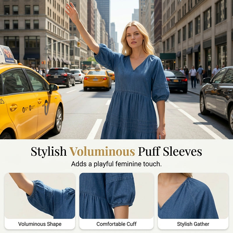 Women's Loose Fit Casual Denim Dress
