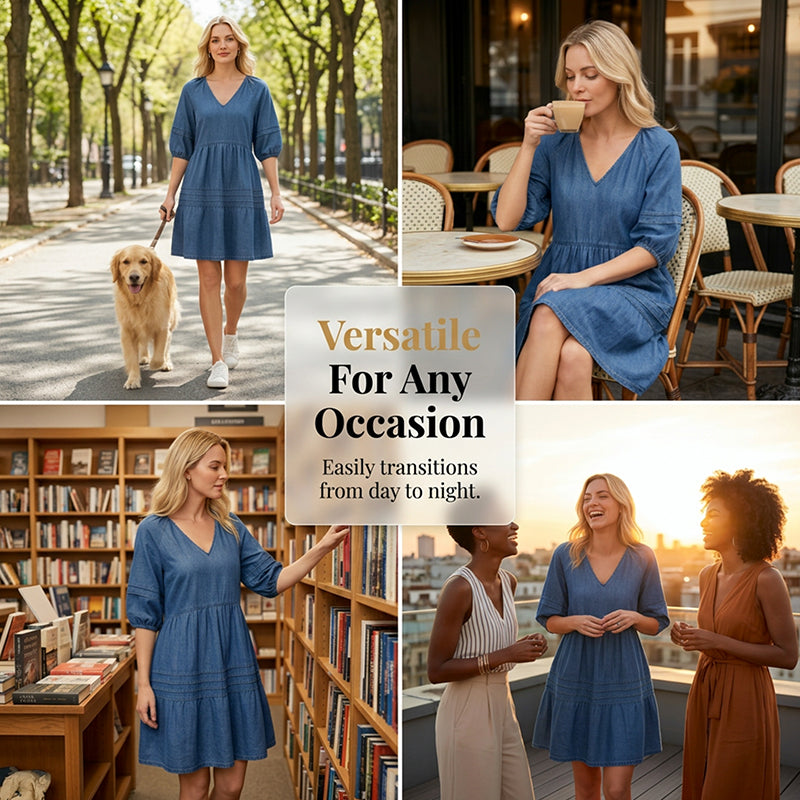 Women's Loose Fit Casual Denim Dress