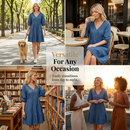 Women's Loose Fit Casual Denim Dress