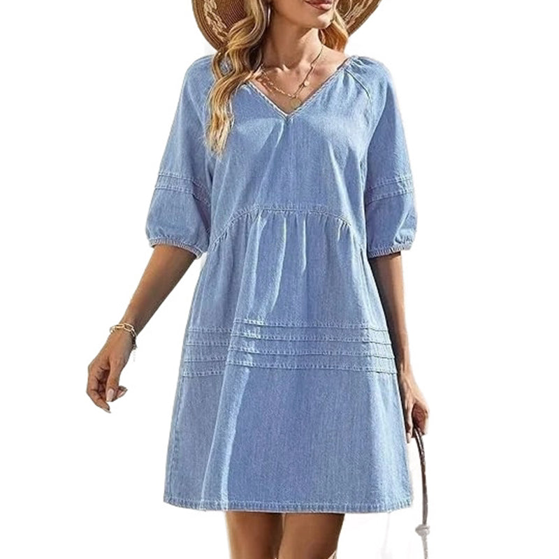 Women's Loose Fit Casual Denim Dress