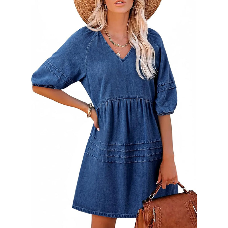 Women's Loose Fit Casual Denim Dress