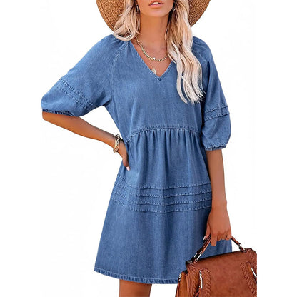 Women's Loose Fit Casual Denim Dress