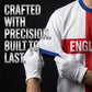 England Football T-Shirt, Large Letter Print, Sporty Casual Wear, Must-Have Culture Tee, Short Sleeve, Long Length, Loose-Fitting