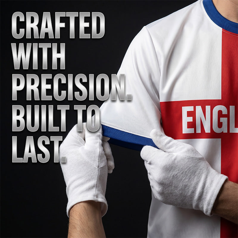 England Football T-Shirt, Large Letter Print, Sporty Casual Wear, Must-Have Culture Tee, Short Sleeve, Long Length, Loose-Fitting