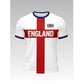 England Football T-Shirt, Large Letter Print, Sporty Casual Wear, Must-Have Culture Tee, Short Sleeve, Long Length, Loose-Fitting