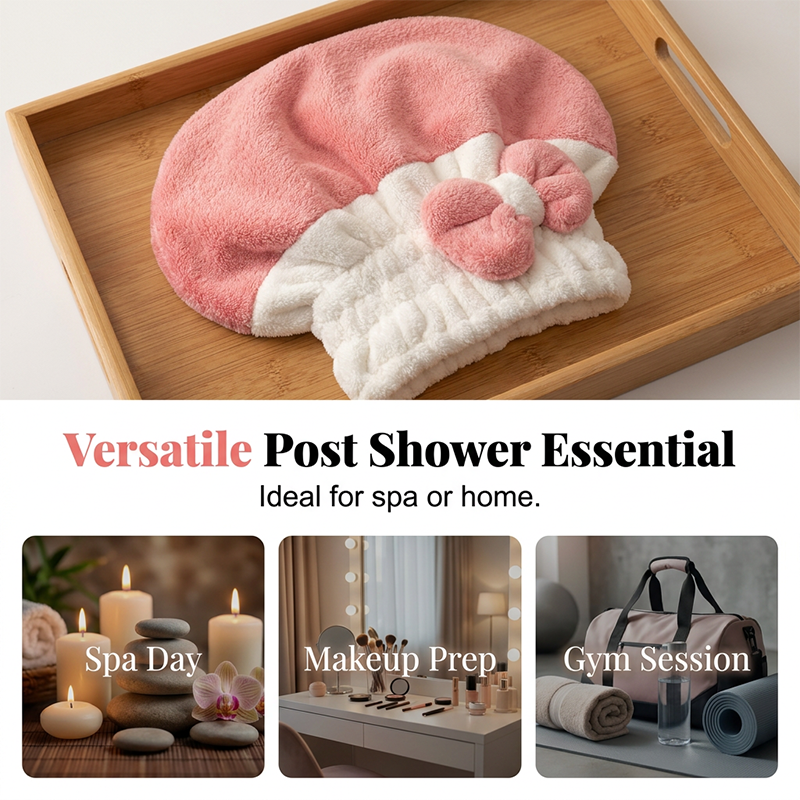 Super Absorbent Bowknot Hair Drying Cap