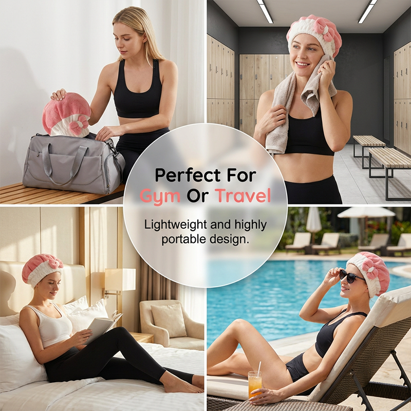 Super Absorbent Bowknot Hair Drying Cap