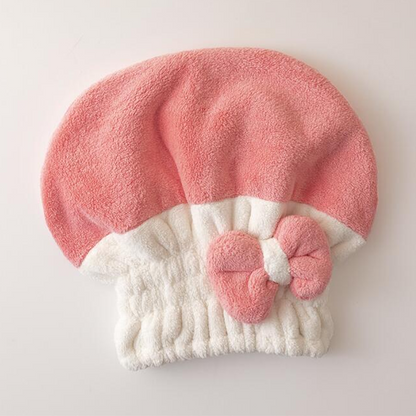 Super Absorbent Bowknot Hair Drying Cap