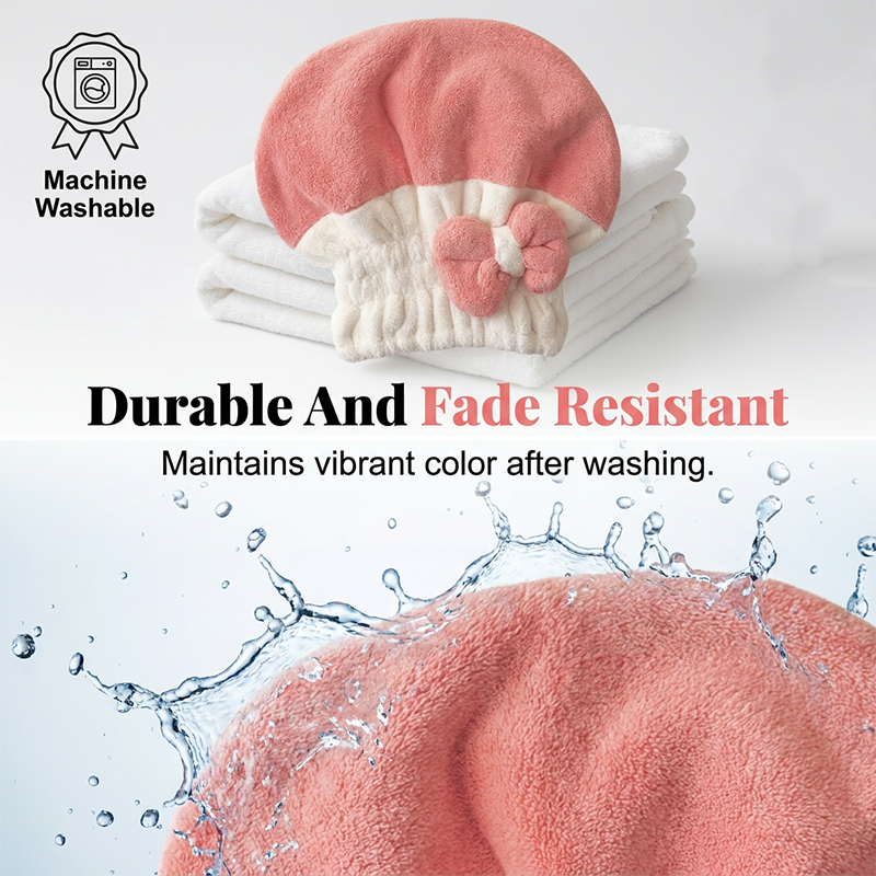 Super Absorbent Bowknot Hair Drying Cap
