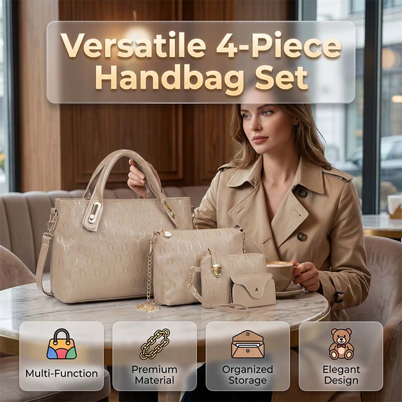 Women's Versatile 4-Piece Handbag Set