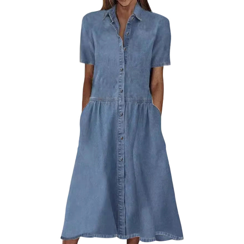 Women's Elegant & Casual Denim Shirt Dress