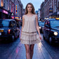 Women's Summer U-Neck Tiered Ruffle Dress