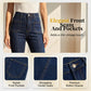 Women's High-Waisted Flared Capri Jeans