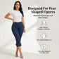 Women's High-Waisted Flared Capri Jeans