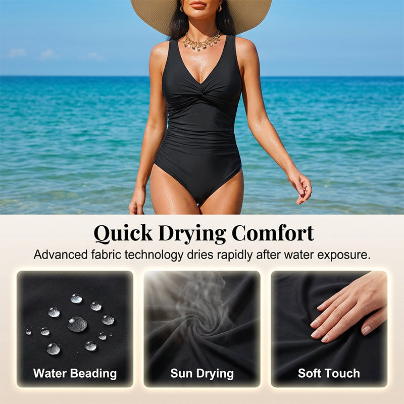☀️ Women's Tummy Control One-Piece Swimsuit 👙✨