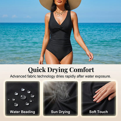 ☀️ Women's Tummy Control One-Piece Swimsuit 👙✨