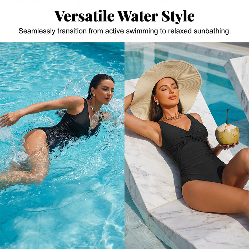 ☀️ Women's Tummy Control One-Piece Swimsuit 👙✨