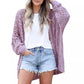 Women's Open Front Slouchy Knit Cardigan