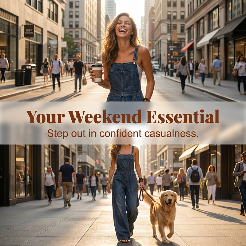 ⌛Limited-time offer-Women Summer Loose Denim Jumpsuit with Pockets