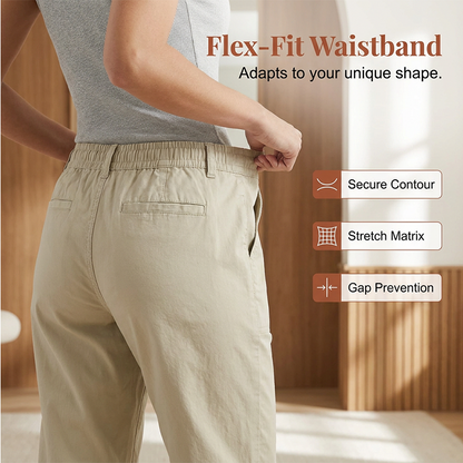 Women’s Solid Color Capri Pants Lightweight Premium Blend Trousers