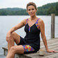 Women's Flowy Tankini Top and Shorts Swimsuit