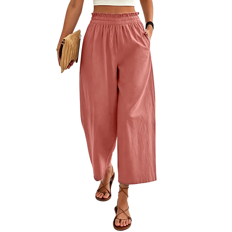 Women's Casual Loose-Fitting Straight-Leg Pants