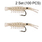 🐟💪 50PCS Soft Shrimp Lures – Realistic texture, sharp hidden hooks. Works in rivers, lakes & sea. No more missed strikes! 🏆🎣