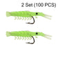 🐟💪 50PCS Soft Shrimp Lures – Realistic texture, sharp hidden hooks. Works in rivers, lakes & sea. No more missed strikes! 🏆🎣