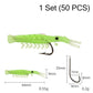 🐟💪 50PCS Soft Shrimp Lures – Realistic texture, sharp hidden hooks. Works in rivers, lakes & sea. No more missed strikes! 🏆🎣