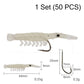🐟💪 50PCS Soft Shrimp Lures – Realistic texture, sharp hidden hooks. Works in rivers, lakes & sea. No more missed strikes! 🏆🎣