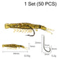 🐟💪 50PCS Soft Shrimp Lures – Realistic texture, sharp hidden hooks. Works in rivers, lakes & sea. No more missed strikes! 🏆🎣