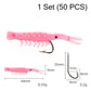 🐟💪 50PCS Soft Shrimp Lures – Realistic texture, sharp hidden hooks. Works in rivers, lakes & sea. No more missed strikes! 🏆🎣