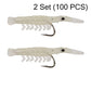 🐟💪 50PCS Soft Shrimp Lures – Realistic texture, sharp hidden hooks. Works in rivers, lakes & sea. No more missed strikes! 🏆🎣