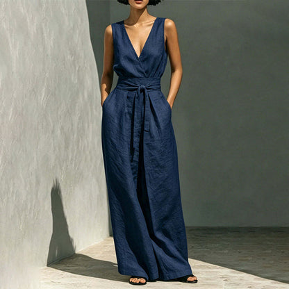 Summer Fashion Sleeveless Top & Wide-Leg Pants Set