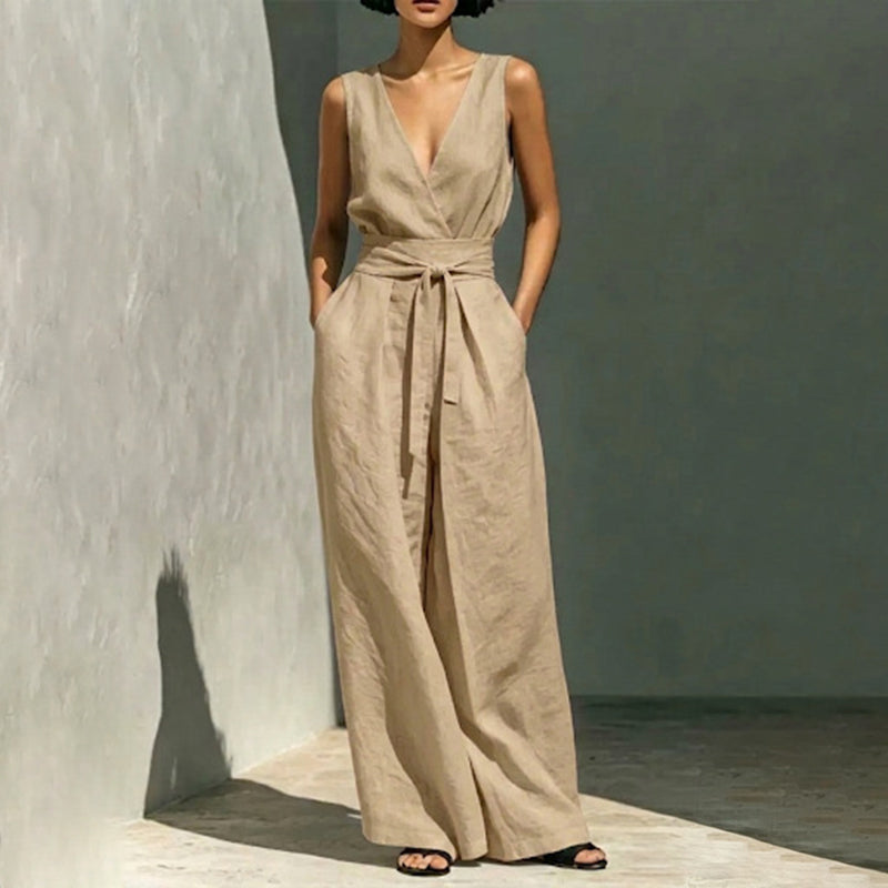 Summer Fashion Sleeveless Top & Wide-Leg Pants Set