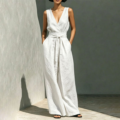 Summer Fashion Sleeveless Top & Wide-Leg Pants Set