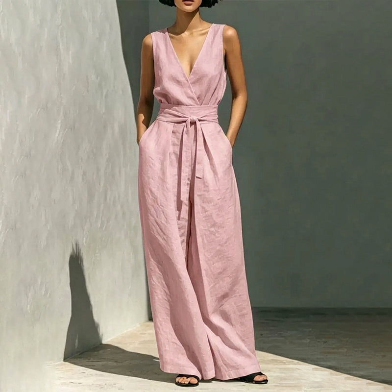 Summer Fashion Sleeveless Top & Wide-Leg Pants Set