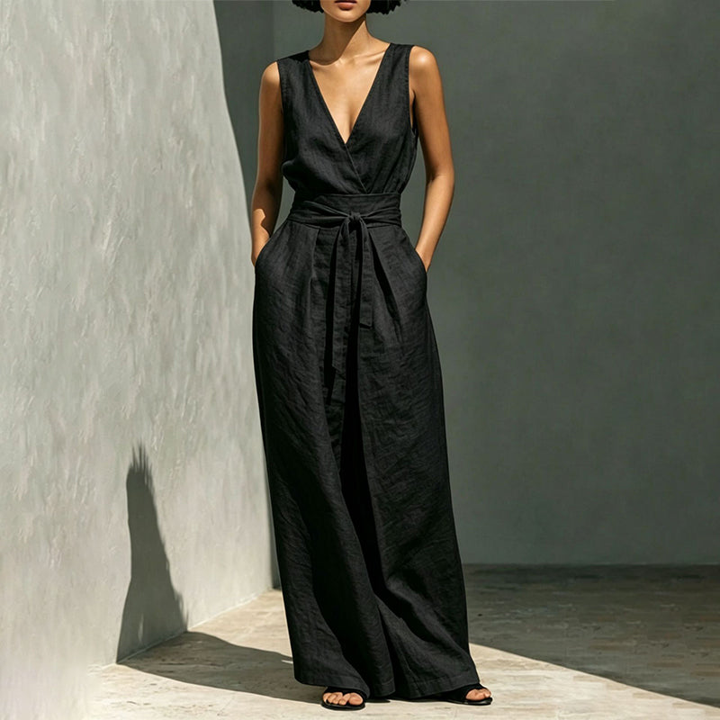 Summer Fashion Sleeveless Top & Wide-Leg Pants Set